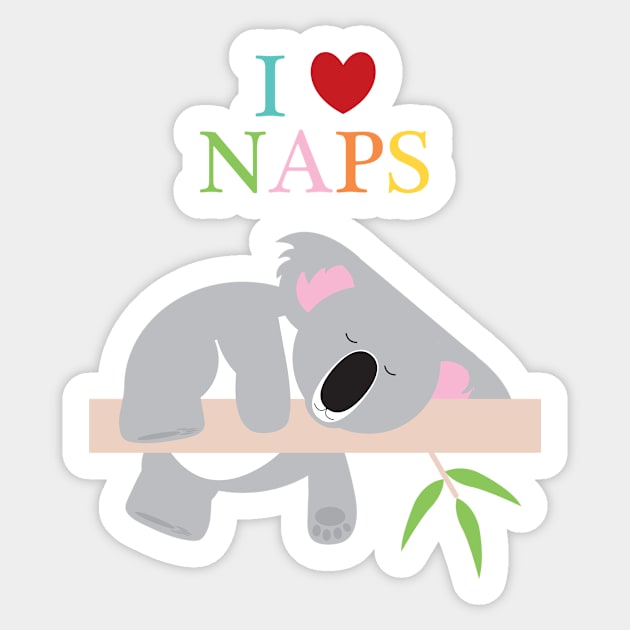 I heart naps koala Sticker by creativemonsoon